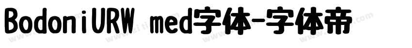BodoniURW med字体字体转换